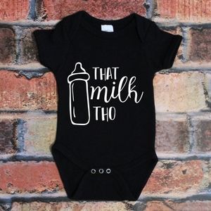 🥛 That Milk tho - Durable Infant creeper - black